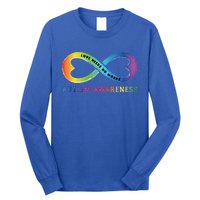 Infinity Heart Love Autism Awareness Needs No Words Tie Dye Gift Long Sleeve Shirt