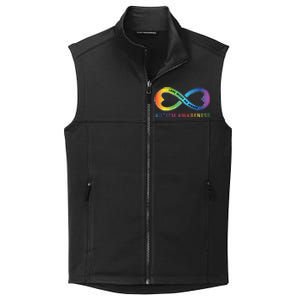 Infinity Heart Love Autism Awareness Needs No Words Tie Dye Gift Collective Smooth Fleece Vest