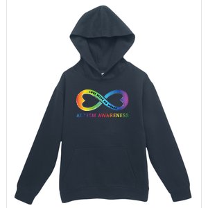 Infinity Heart Love Autism Awareness Needs No Words Tie Dye Gift Urban Pullover Hoodie