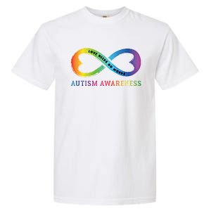 Infinity Heart Love Autism Awareness Needs No Words Tie Dye Gift Garment-Dyed Heavyweight T-Shirt