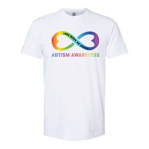 Infinity Heart Love Autism Awareness Needs No Words Tie Dye Gift Softstyle CVC T-Shirt