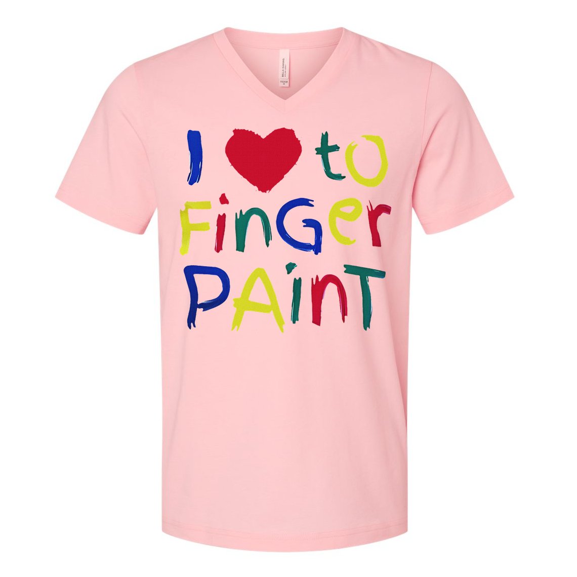 I Heart Love To Finger Paint IM Paint V-Neck T-Shirt
