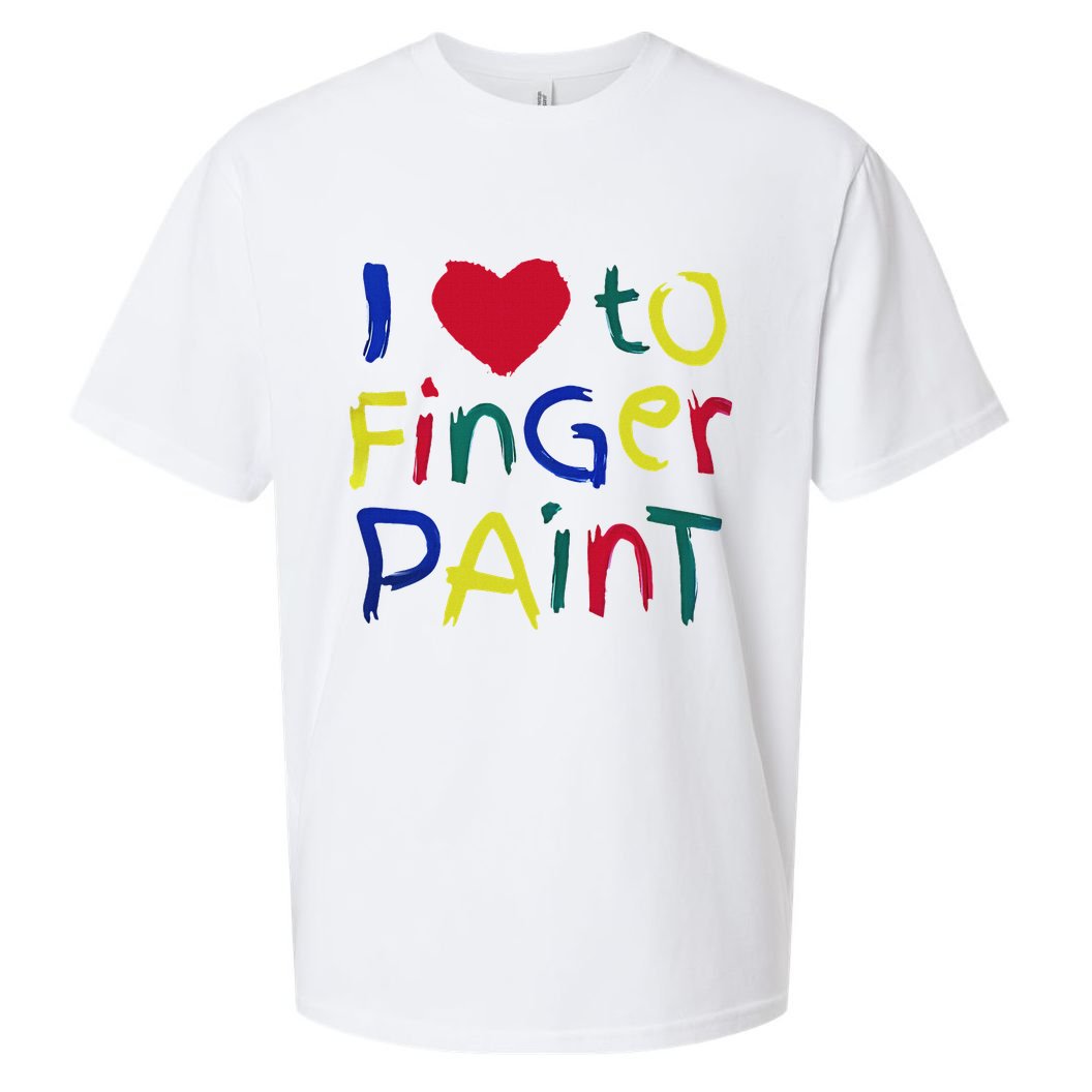 I Heart Love To Finger Paint IM Paint Sueded Cloud Jersey T-Shirt