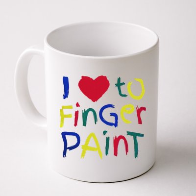 I Heart Love To Finger Paint IM Paint Mug