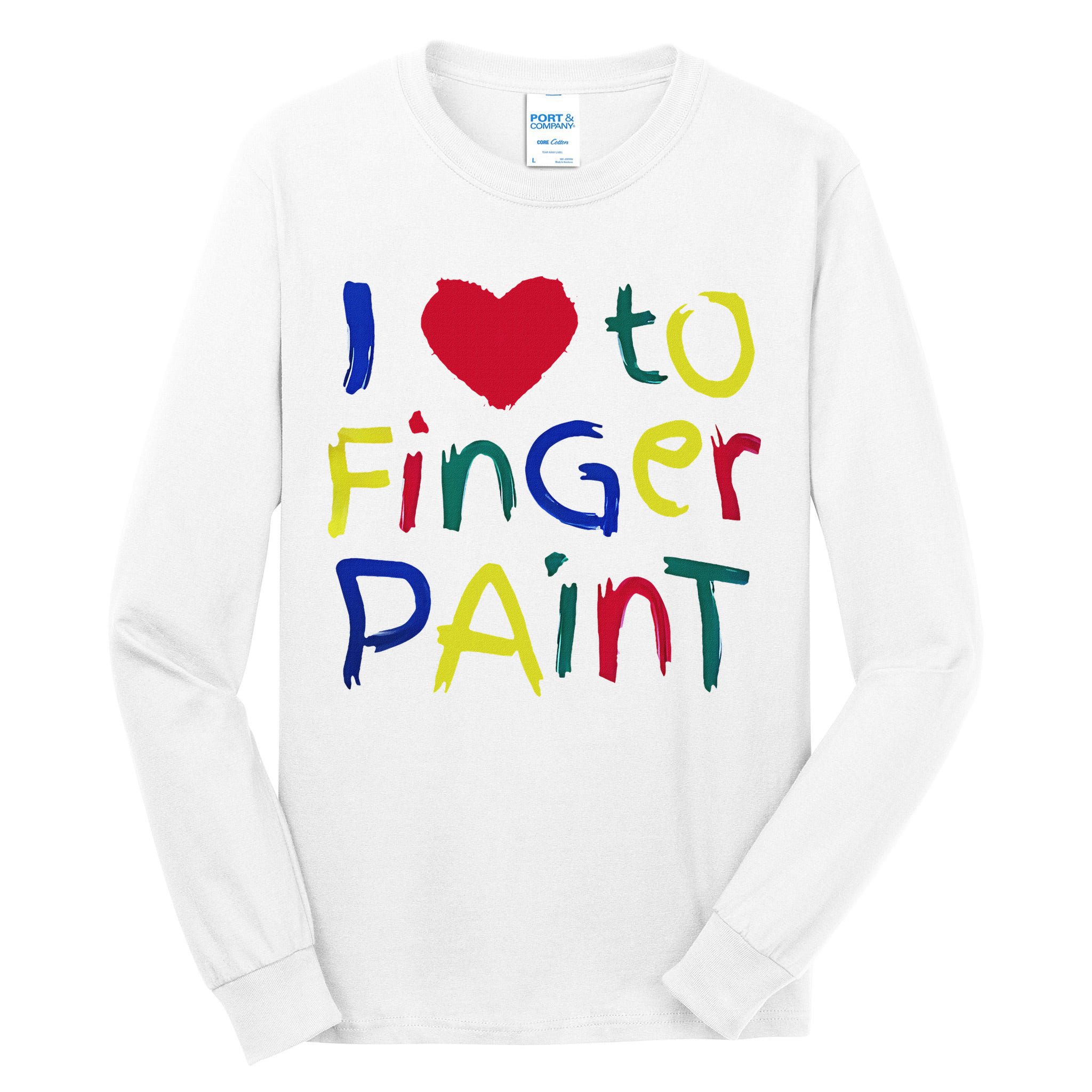 I Heart Love To Finger Paint IM Paint Tall Long Sleeve T-Shirt