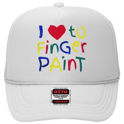 I Heart Love To Finger Paint IM Paint Trucker Hat