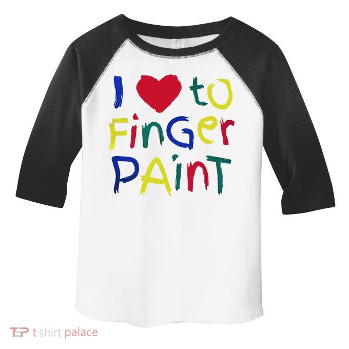 I Heart Love To Finger Paint IM Paint Toddler Fine Jersey T-Shirt