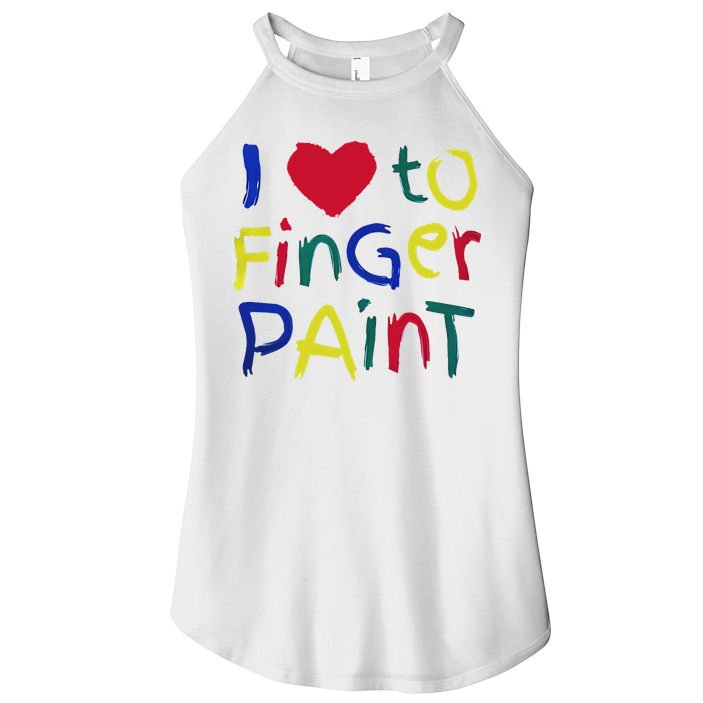 I Heart Love To Finger Paint IM Paint Women's Perfect Tri Rocker Tank