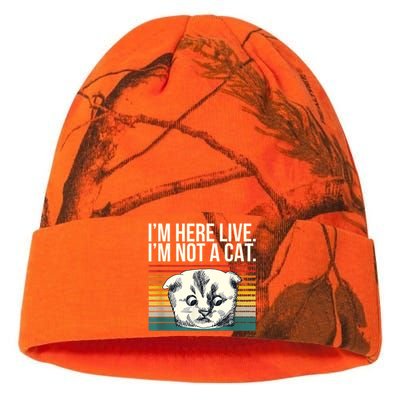 IM Here Live IM Not A Cat Kati Licensed 12" Camo Beanie