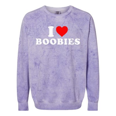 I Heart Love Boobies Colorblast Crewneck Sweatshirt