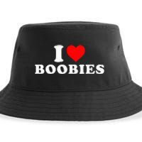 I Heart Love Boobies Sustainable Bucket Hat