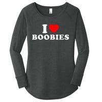 I Heart Love Boobies Women's Perfect Tri Tunic Long Sleeve Shirt