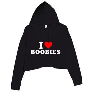 I Heart Love Boobies Crop Fleece Hoodie