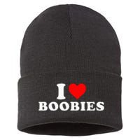 I Heart Love Boobies Sustainable Knit Beanie