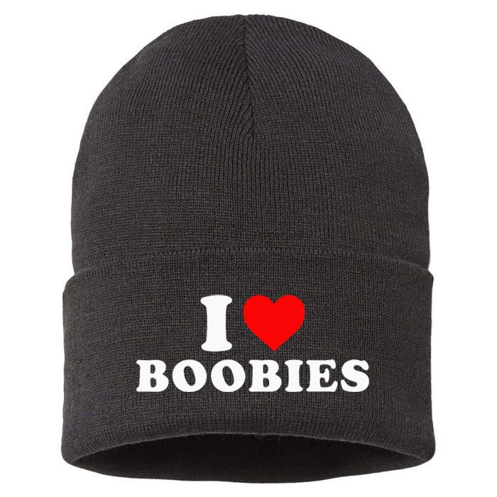 I Heart Love Boobies Sustainable Knit Beanie