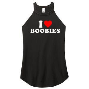 I Heart Love Boobies Women's Perfect Tri Rocker Tank