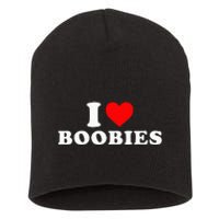 I Heart Love Boobies Short Acrylic Beanie