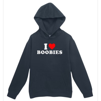 I Heart Love Boobies Urban Pullover Hoodie