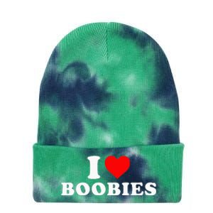 I Heart Love Boobies Tie Dye 12in Knit Beanie