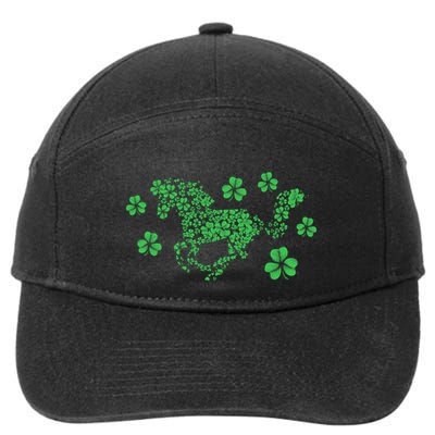 Irish Horse Lover Horseback Riding Equestrian Rider Shamrock Great Gift 7-Panel Snapback Hat