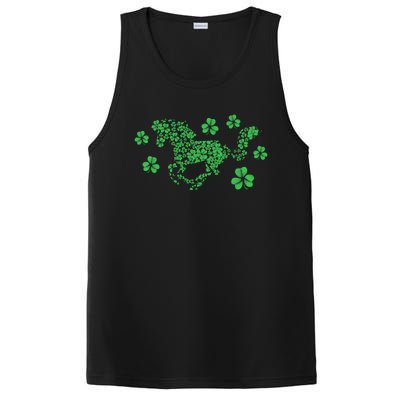 Irish Horse Lover Horseback Riding Equestrian Rider Shamrock Great Gift PosiCharge Competitor Tank