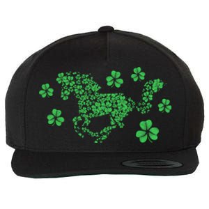 Irish Horse Lover Horseback Riding Equestrian Rider Shamrock Great Gift Wool Snapback Cap