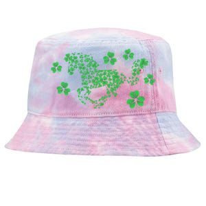 Irish Horse Lover Horseback Riding Equestrian Rider Shamrock Great Gift Tie-Dyed Bucket Hat