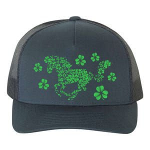 Irish Horse Lover Horseback Riding Equestrian Rider Shamrock Great Gift Yupoong Adult 5-Panel Trucker Hat