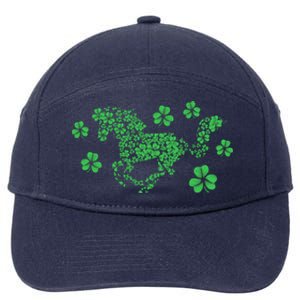 Irish Horse Lover Horseback Riding Equestrian Rider Shamrock Great Gift 7-Panel Snapback Hat