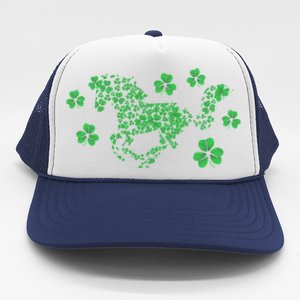 Irish Horse Lover Horseback Riding Equestrian Rider Shamrock Great Gift Trucker Hat