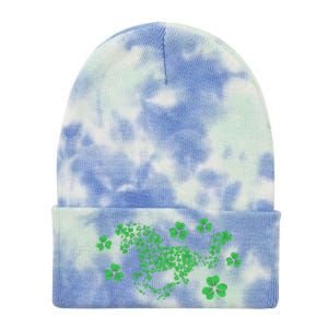 Irish Horse Lover Horseback Riding Equestrian Rider Shamrock Great Gift Tie Dye 12in Knit Beanie