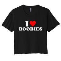 I Heart Love Boobies Women's Crop Top Tee