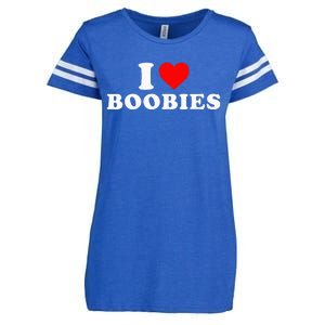 I Heart Love Boobies Enza Ladies Jersey Football T-Shirt