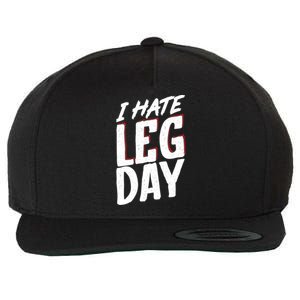 I Hate Leg Day Workout Wheelchair Cool Gift Wool Snapback Cap