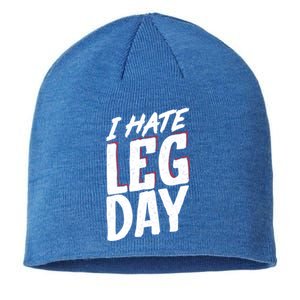 I Hate Leg Day Workout Wheelchair Cool Gift Sustainable Beanie