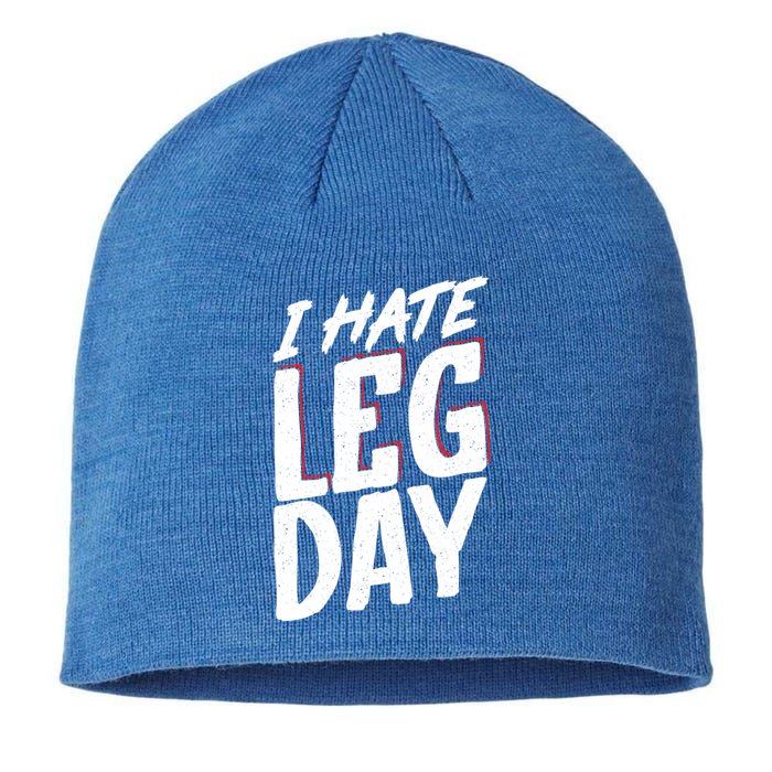 I Hate Leg Day Workout Wheelchair Cool Gift Sustainable Beanie