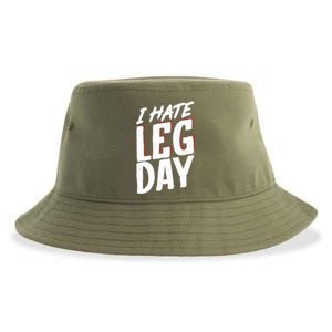 I Hate Leg Day Workout Wheelchair Cool Gift Sustainable Bucket Hat