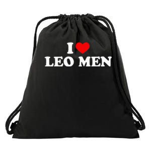 I Heart Leo M.E.N Funny Zodiac Sign Drawstring Bag