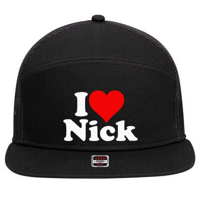 I Heart Love Nick Nicholas 7 Panel Mesh Trucker Snapback Hat