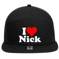I Heart Love Nick Nicholas 7 Panel Mesh Trucker Snapback Hat
