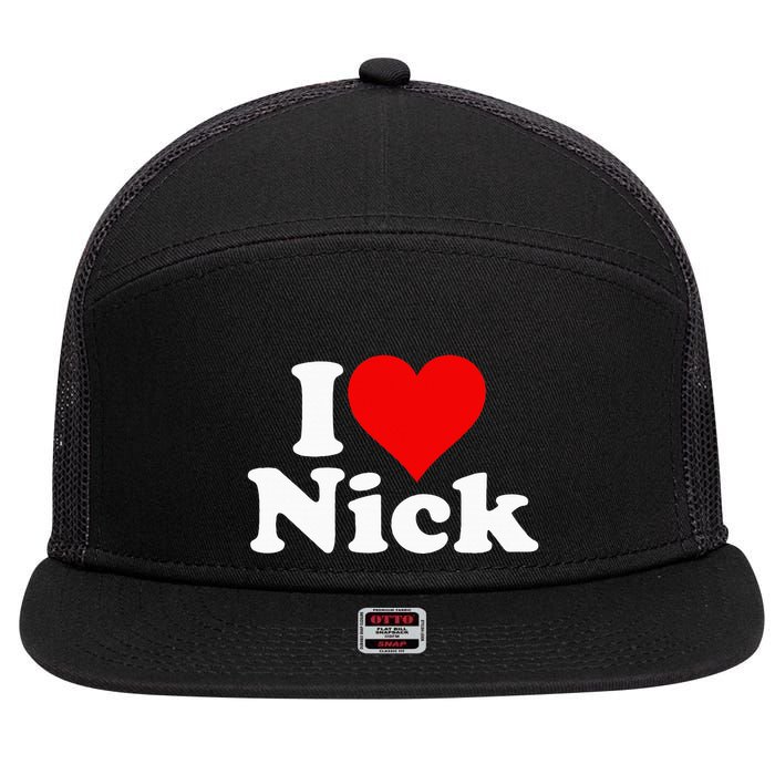 I Heart Love Nick Nicholas 7 Panel Mesh Trucker Snapback Hat