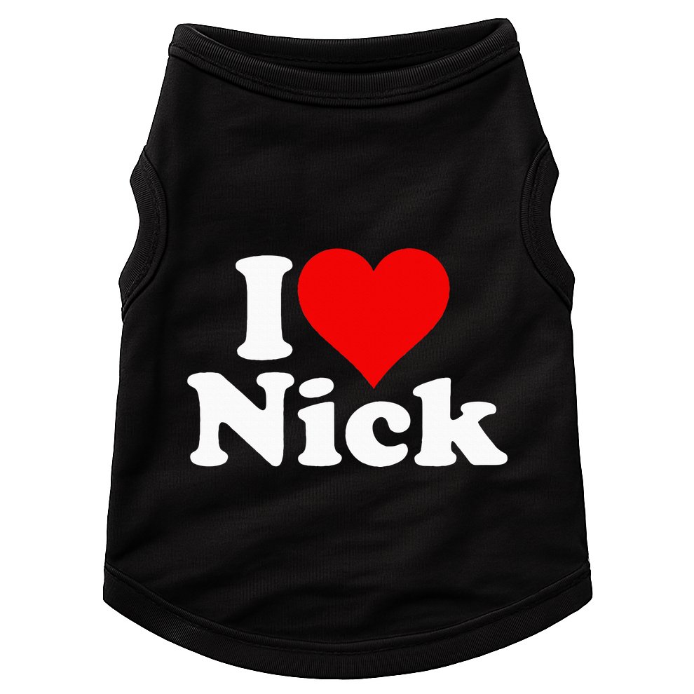 I Heart Love Nick Nicholas Doggie Tank