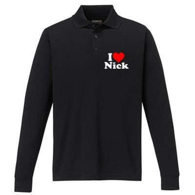 I Heart Love Nick Nicholas Performance Long Sleeve Polo