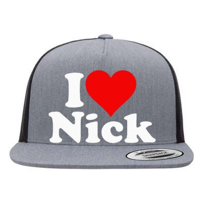 I Heart Love Nick Nicholas Flat Bill Trucker Hat