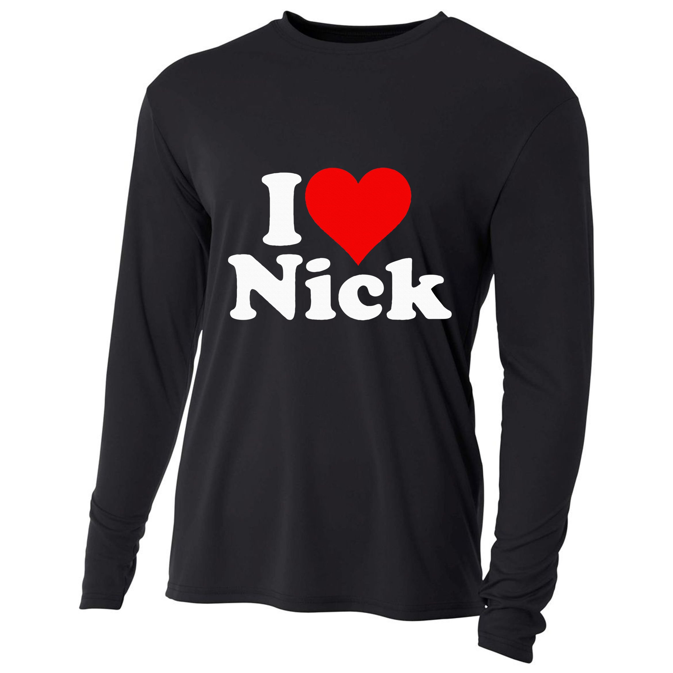 I Heart Love Nick Nicholas Cooling Performance Long Sleeve Crew