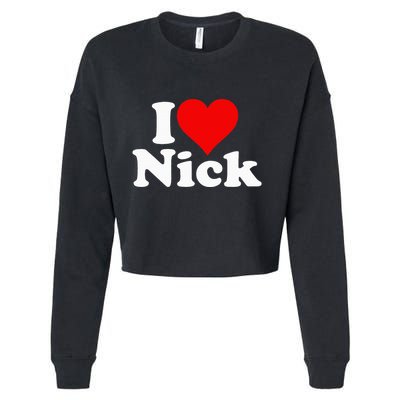 I Heart Love Nick Nicholas Cropped Pullover Crew