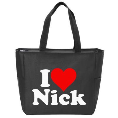 I Heart Love Nick Nicholas Zip Tote Bag