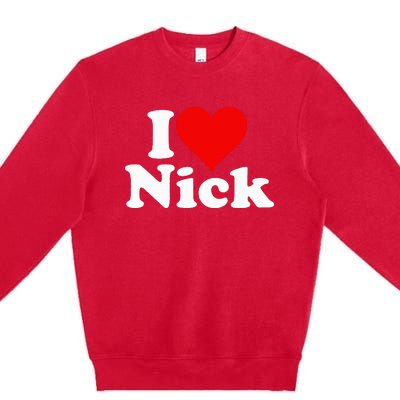 I Heart Love Nick Nicholas Premium Crewneck Sweatshirt