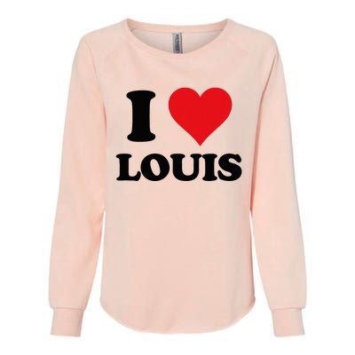 I Heart Louis First Name Womens California Wash Sweatshirt