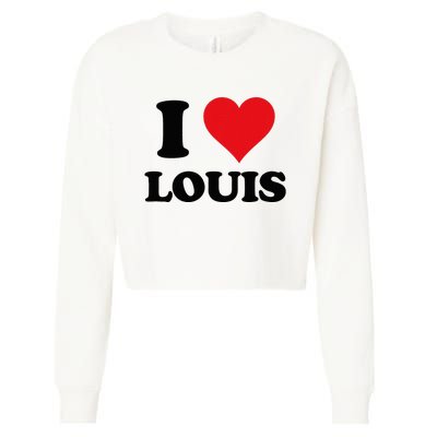 I Heart Louis First Name Cropped Pullover Crew